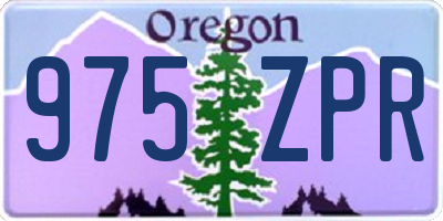 OR license plate 975ZPR