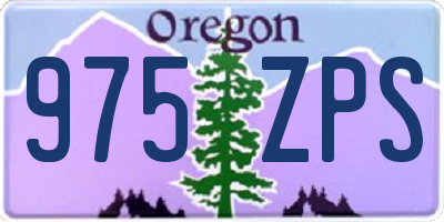 OR license plate 975ZPS