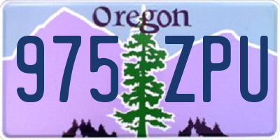 OR license plate 975ZPU