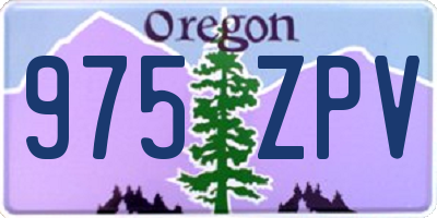 OR license plate 975ZPV