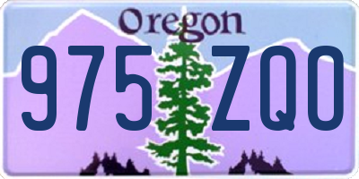 OR license plate 975ZQO