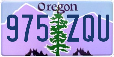 OR license plate 975ZQU