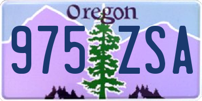 OR license plate 975ZSA