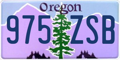 OR license plate 975ZSB