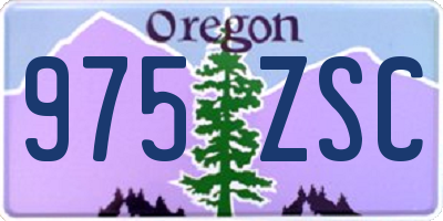 OR license plate 975ZSC