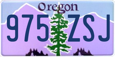 OR license plate 975ZSJ