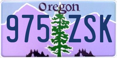 OR license plate 975ZSK