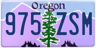 OR license plate 975ZSM