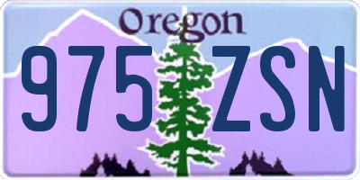 OR license plate 975ZSN