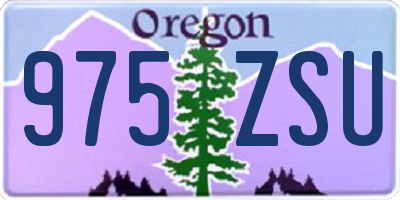 OR license plate 975ZSU