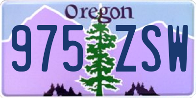 OR license plate 975ZSW