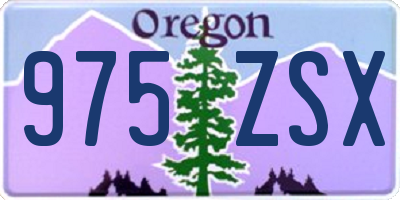 OR license plate 975ZSX