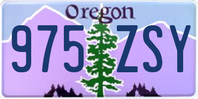 OR license plate 975ZSY