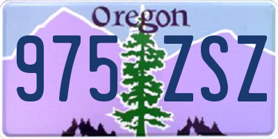 OR license plate 975ZSZ