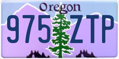 OR license plate 975ZTP