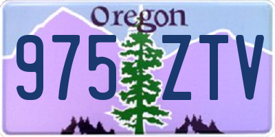 OR license plate 975ZTV