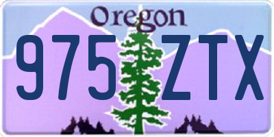 OR license plate 975ZTX