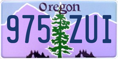 OR license plate 975ZUI