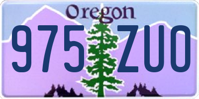 OR license plate 975ZUO