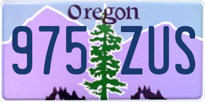 OR license plate 975ZUS