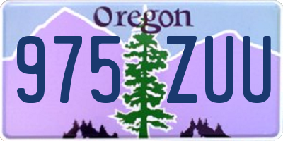 OR license plate 975ZUU