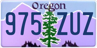 OR license plate 975ZUZ