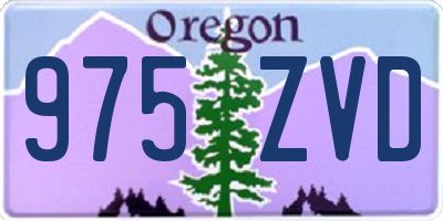 OR license plate 975ZVD