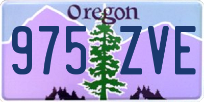 OR license plate 975ZVE