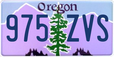 OR license plate 975ZVS
