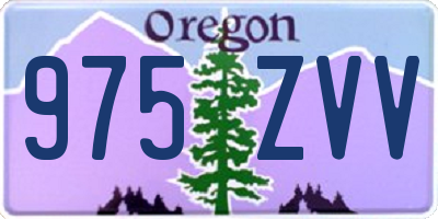 OR license plate 975ZVV