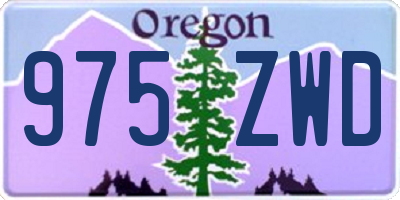 OR license plate 975ZWD