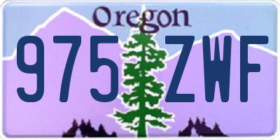 OR license plate 975ZWF
