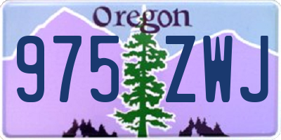 OR license plate 975ZWJ