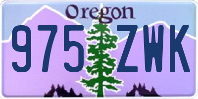 OR license plate 975ZWK