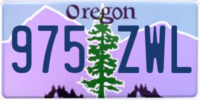 OR license plate 975ZWL