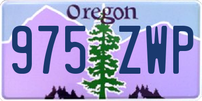 OR license plate 975ZWP