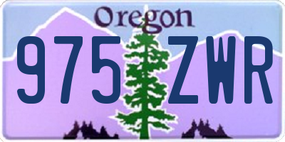 OR license plate 975ZWR
