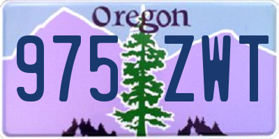 OR license plate 975ZWT