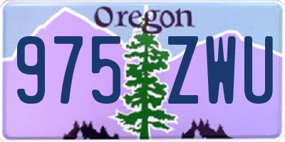 OR license plate 975ZWU