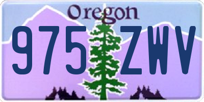 OR license plate 975ZWV