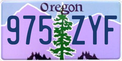OR license plate 975ZYF