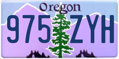 OR license plate 975ZYH