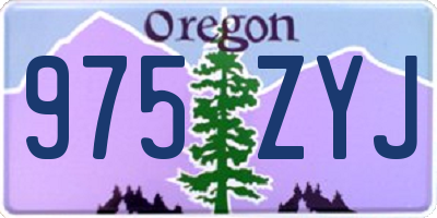 OR license plate 975ZYJ