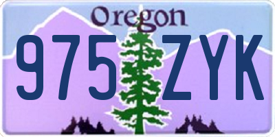 OR license plate 975ZYK