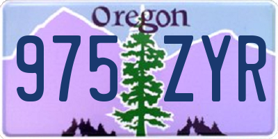 OR license plate 975ZYR