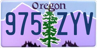 OR license plate 975ZYV