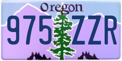 OR license plate 975ZZR
