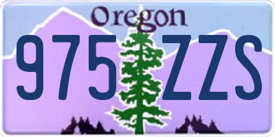 OR license plate 975ZZS