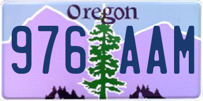 OR license plate 976AAM