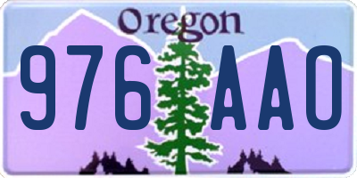OR license plate 976AAO